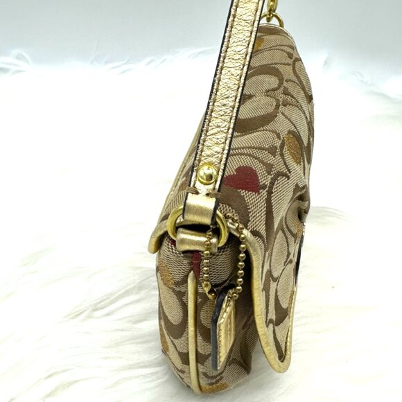 *SOLD* Vintage Coach Secret Admirer Large Flap Wristlet + Bonus Strap Extender - Picture 8 of 16